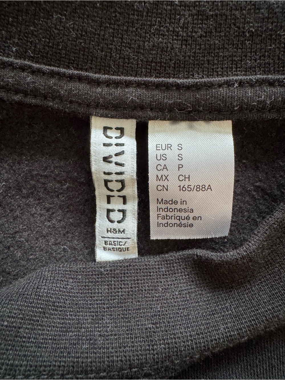 Divided by H&M Cropped Crewneck Sweatshirts - Black & Cream - Picture 5 of 5